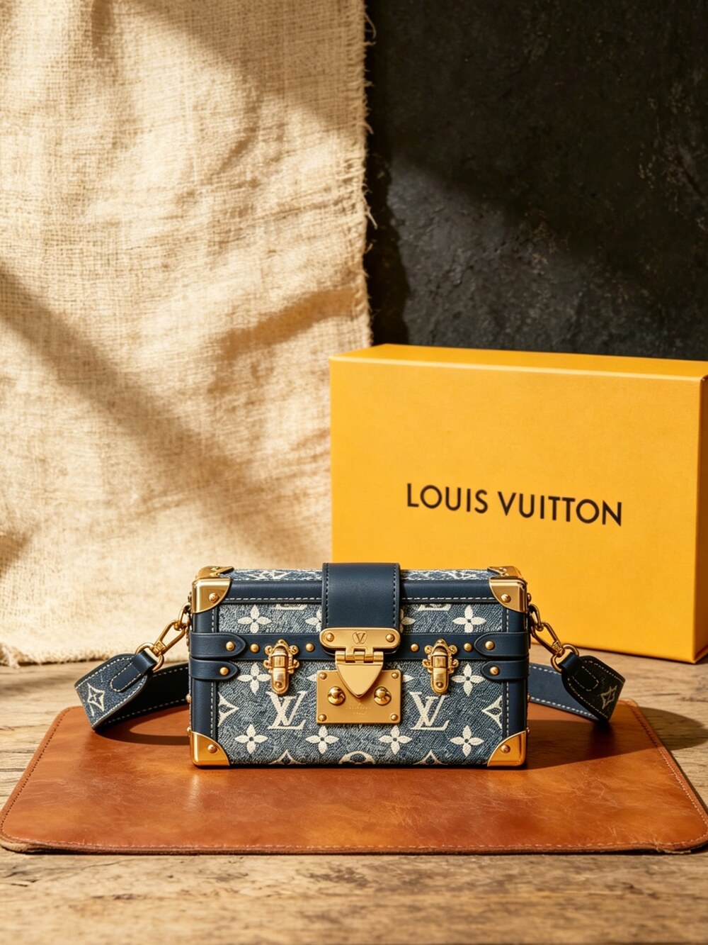 Louis Vuitton Petite Malle Monogram Jacquard Denim